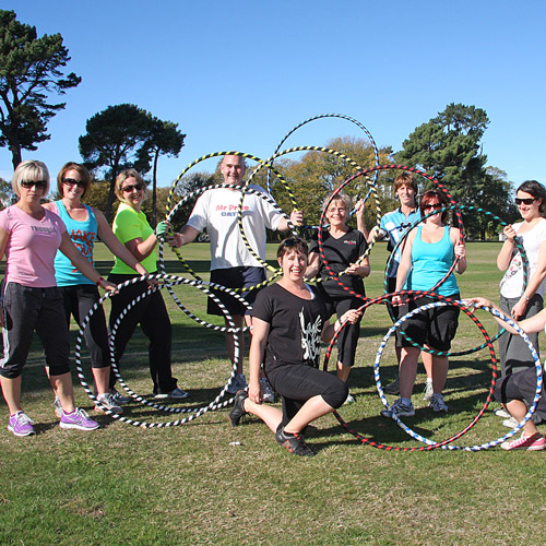 In 2 hula hooping classes for fitness Christchurch